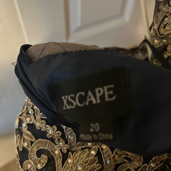 Navy blue and sequined formal - Picture 3 of 3